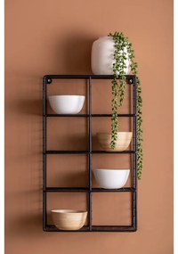 Raft negru etajat din oțel 30 cm Reja – PT LIVING