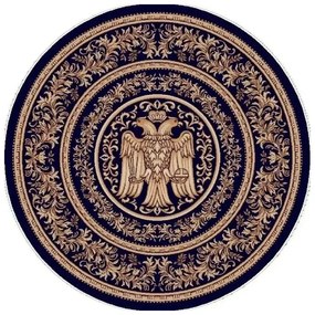 Covor cerc albastru Vultur Bicefal Selectează mărime: 100 X 100