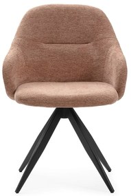 Set de scaune de sufragerie maro deschis cu cotiere 2 buc. tapițat Tamara – Marckeric