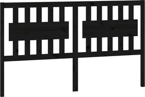 vidaXL Tăblie de pat, negru, 155,5x4x100 cm, lemn masiv de pin