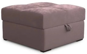 Taburet roz ZENOVA cu spatiu de depozitare 65x65 cm