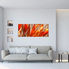 Tablou - Frunze înflorite (120x50 cm)