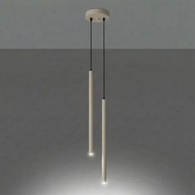 Sollux SL.2118 - Lustră suspendată pe cablu PASTELO 2xG9/8W/230V taupe
