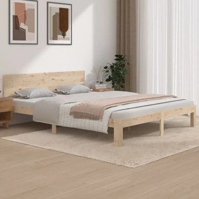 810505 vidaXL Cadru de pat, 160x200 cm, lemn masiv de pin