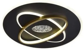 Plafonieră LED dimabilă LED/80W/230V negru + telecomandă