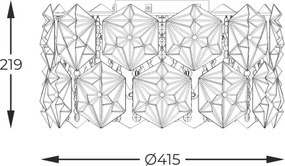 Plafonieră Zuma Line C0534-05C-F4AC DAVI 5xG9/33W/230V argintiu