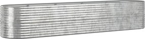 vidaXL Strat înălțat grădină 368x80x68 cm oțel galvanizat