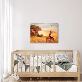 Tablou Girafe în Africa (70x50 cm)