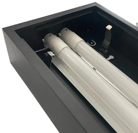 Corp de iluminat fluorescent 2xG13/18W/230V negru 120 cm