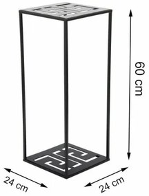 Suport pentru flori 60x24 cm, negru