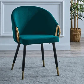 Fotoliu de design Hafnon (Smaragd + auriu Crom). 1034355