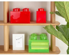 Cutie de depozitare pentru copii verde din plastic 25x25x18 cm – LEGO®