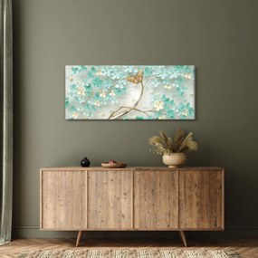 Tablou cu flori și fluturi (120x50 cm)