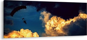 Tablou cu parașutiști în ceruri (120x50 cm)