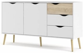 Comoda alba OSLO 75381 cu 3 sertare