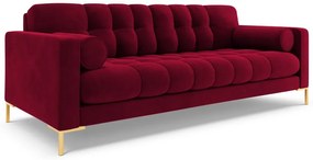 Canapea Bali 3 locuri velvet/picioare gold L177 cm