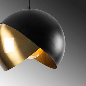Lustră neagră/în culoarea bronz cu abajur din metal ø 30 cm Pacman – Opviq lights