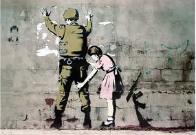 Graffiti Soldier and girl, Banksy