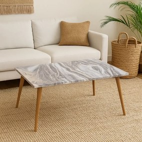 Masa de cafea PacoHoms 72 x 45 x 42 cm, Marmorat