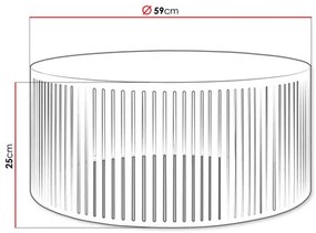 Măsuță de cafea Konezo Mini (Alb + Alb arctic) . 1103724
