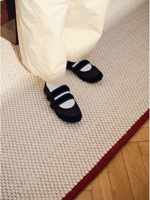 Covor roșu/bej țesut manual din lână 140x200 cm Lenu – noo.ma