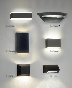 Aplica perete LED de exterior IP44 Down 5513BK SRT