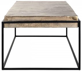 Masuta de cafea dreptunghiulara din metal Calloway 47,5x123x68 cm aurie