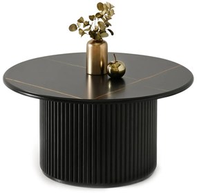 Măsuță de cafea Dolfy (marmură neagră + negru). 1111601