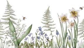 Fototapet, Bumblebee, White, Rebel Walls