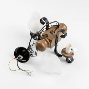 Lustră pe lanț Brilagi RUSTIC 2xE14/40W/230V fag/nuc