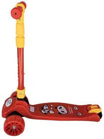 Trotineta copii cu roti luminoase din silicon NOVOKIDS™ Mini Scooter 8020, Cu melodii si lumini, 3 roti, Pliabila, Maner reglabil pe inaltime, Maxim