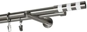 Galerie dubla CILINDRU INOX PICIOR UNIVERSAL ,prindere perete 19/19 INOX (Alege marime: 160 cm)
