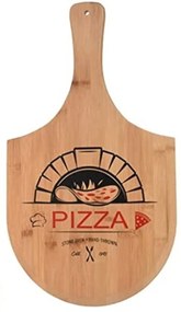 Tocator pentru pizza, 53.5x30.5x1 cm, bambus