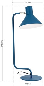 Veioza / Lampa de birou stil modern VIKTORIA albastra