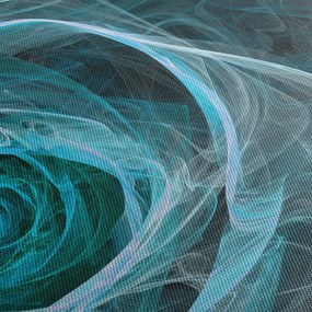 Tablou - Abstract trandafir albastru cu fundal negru (70x50 cm)