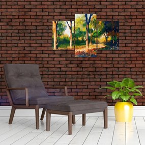 Tablou - Pădure de vară însorită, pictură (90x60 cm)