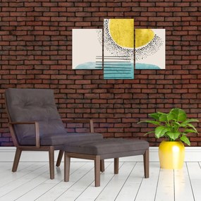 Tablou - pictură abstractă de plajă N⁰2 (90x60 cm)