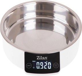 Cantar alimentar Zilan ZLN2977 Alb, ecran digital, bol de 900ml, capacitate maxima de 5 kg