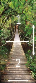 Fototapeta pentru usa JUNGLE BRIDGE 86x200 cm