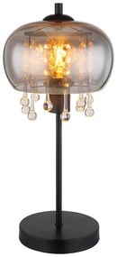 Veioza, lampa de masa design modern Corry negru, fumuriu