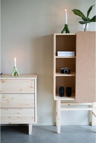 Bibliotecă din lemn de pin cu avizier Karup Design Slide