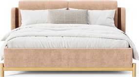 Pat tapițat Arno cu saltea, 140/160/180 cm - 180x200