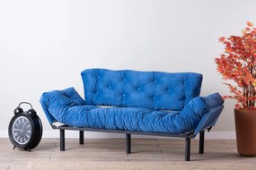 Canapea extensibilă cu 3 locuri Nitta Triple-Blue Albastru