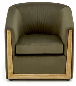 Fotoliu Enrico velvet verde H71 cm