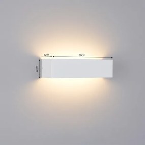 Brilagi - Aplică LED de exterior DONNANI, 12W, 230V, 30 cm, alb, IP44