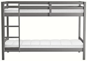 Pat etajat pentru copii 90 cm Invocato (gri) (cu somieră). 1116362