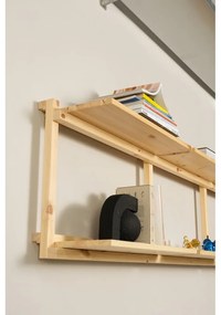 Bibliotecă de perete în culoare naturală din lemn de pin 192x47,5 cm Groove – Karup Design