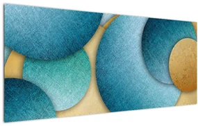 Tablou cu abstracție cercuri (120x50 cm)