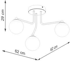 Lustră pe tijă Sollux SL.1659 ASTRAL 3xG9/8W/230V alb