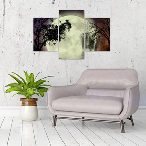 Tablou - Lună plină deasupra apei (90x60 cm)